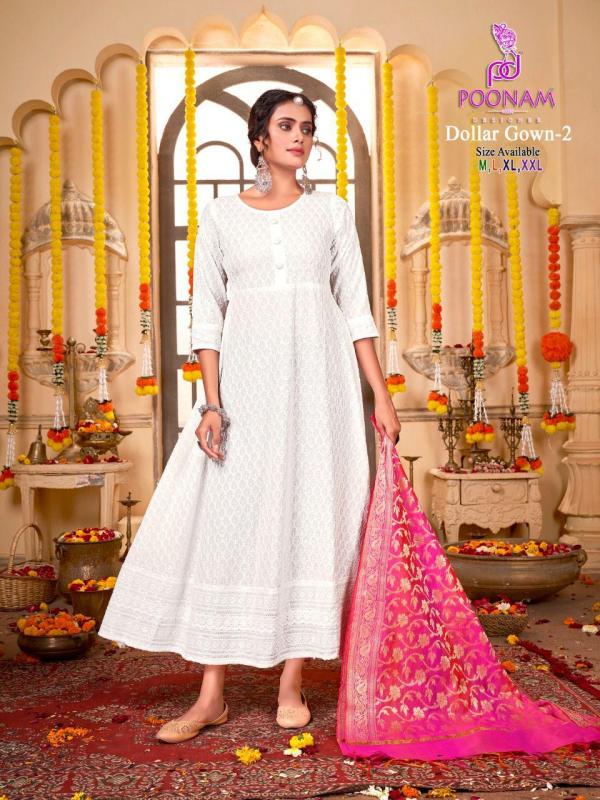 Poonam Dollar Gown 2 Festive Wear Rayon Designer Readymade Collection